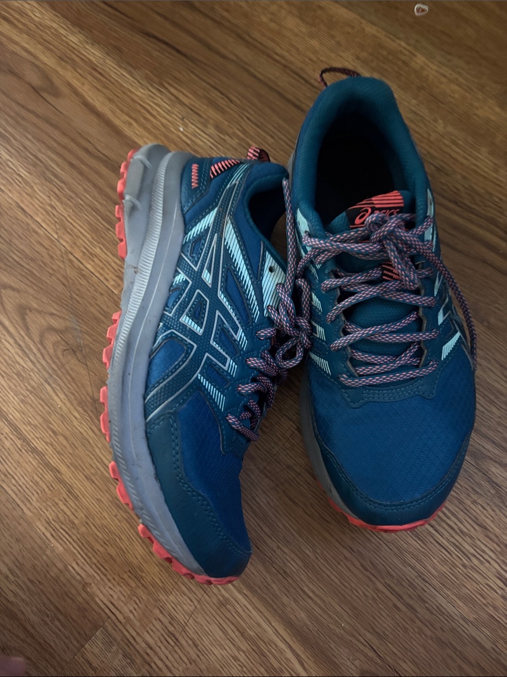 ASICS Women's Teal and Coral Trail Running Shoes